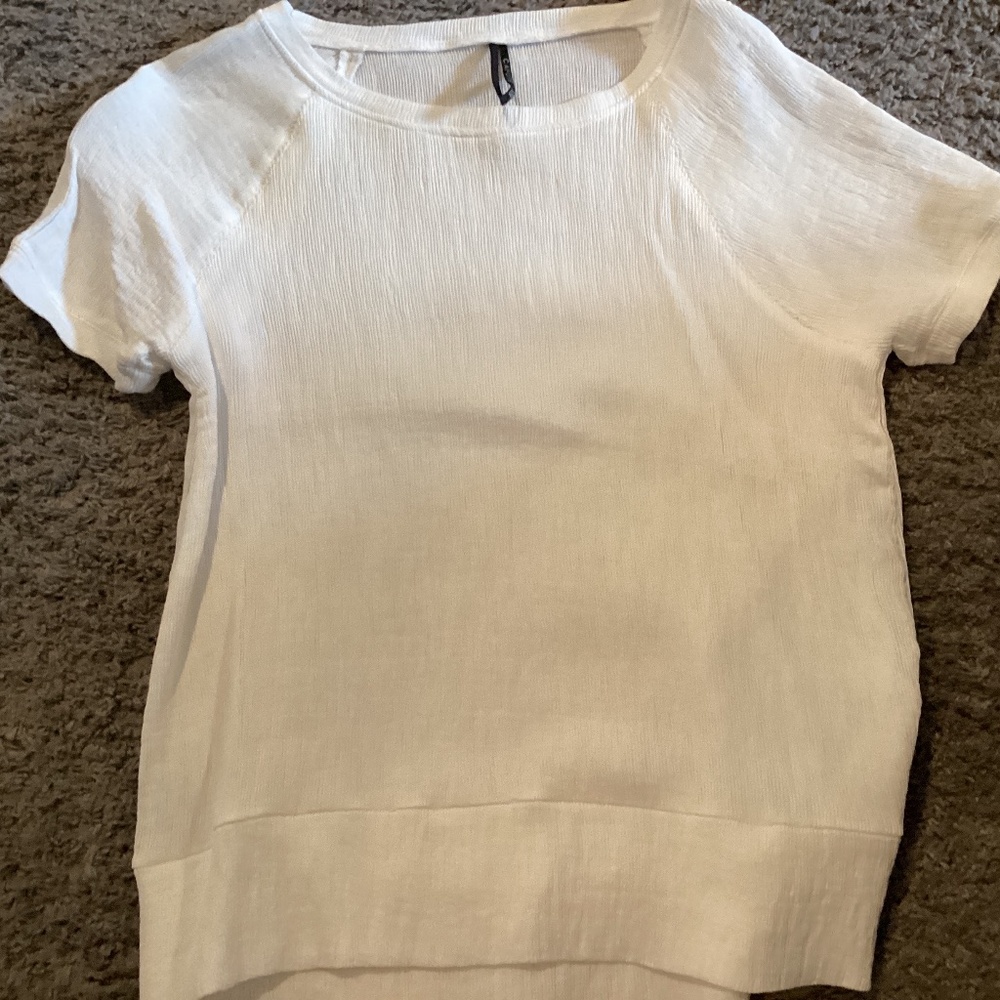 Capote White crepe T shirt XS